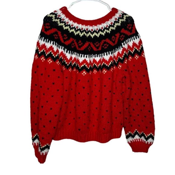 Unbranded chunky knit Red Sweater size Medium - Picture 1 of 4